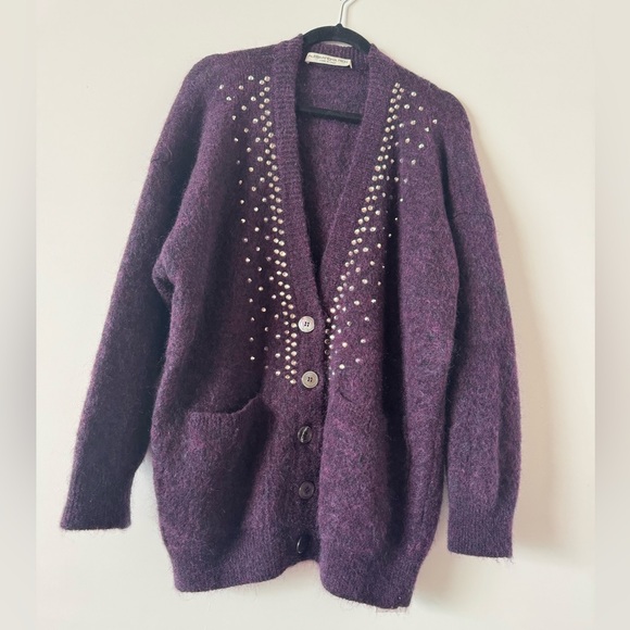 ALESSANDRA RICH
MOHAIR-BLEND LONG CARDIGAN WITH CRYSTALS size 40 - Picture 6 of 15